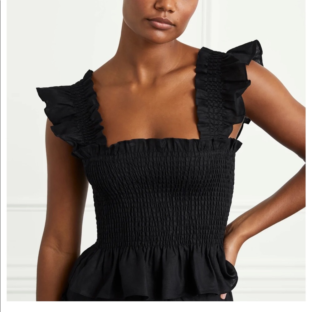 Hill house Paz smocked tank. Navy blue size XS brand new